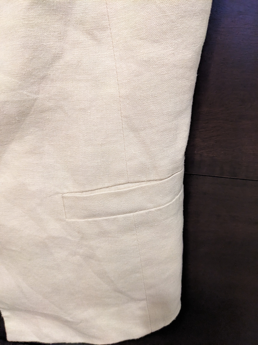 WAYF Cream Square-Neck Button Front Linen Tank - Picture 5 of 6